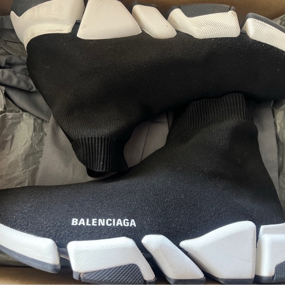 Balenciaga Monochrome Knit Sneakers